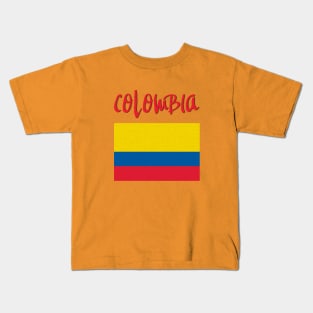 Colombia Flag Kids T-Shirt